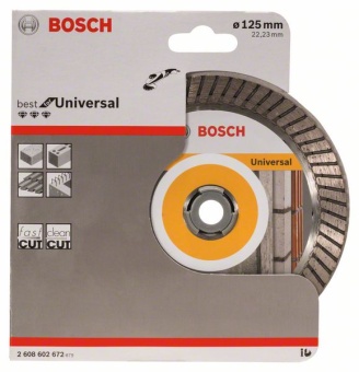 2608602672 Алмазный отрезной круг Best for Universal Turbo 125 x 22,23 x 2,2 x 12 mm 2.608.602.672